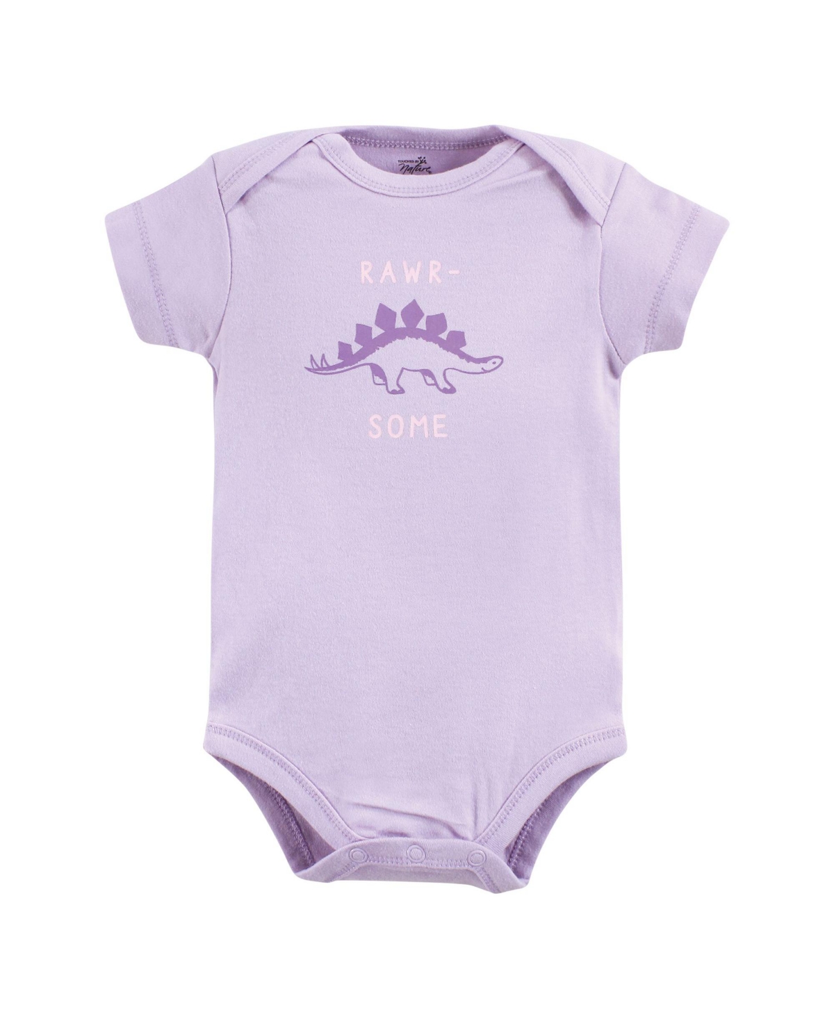 Touched by Nature Baby Girls Organic Cotton Bodysuits, - Retro dino
