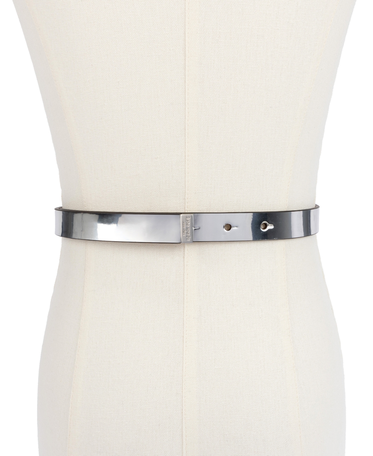 Kate Spade New York Women's 19MM Bow Belt - Mirror Metallic