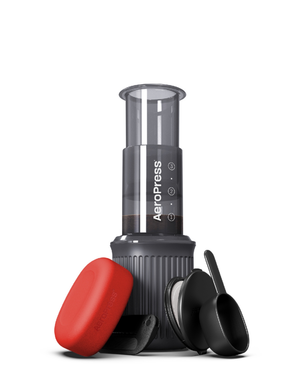 Aeropress 3-in-1 Technology Single-cup Travel Coffee Maker In Gray