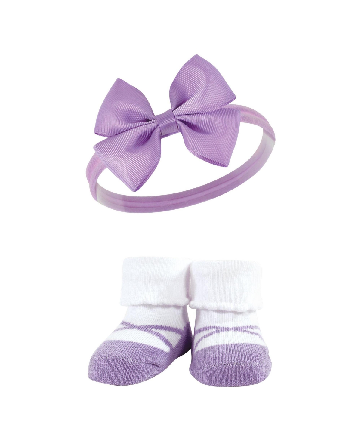 Hudson Baby Baby Girls Headband and Socks Giftset, One - Mermaid