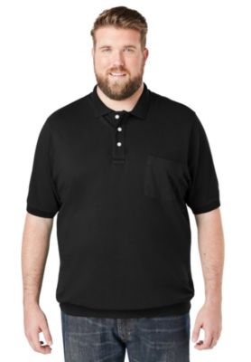 Big & Tall No Tuck Pocket Shrink-Less Cotton Polo Shirt