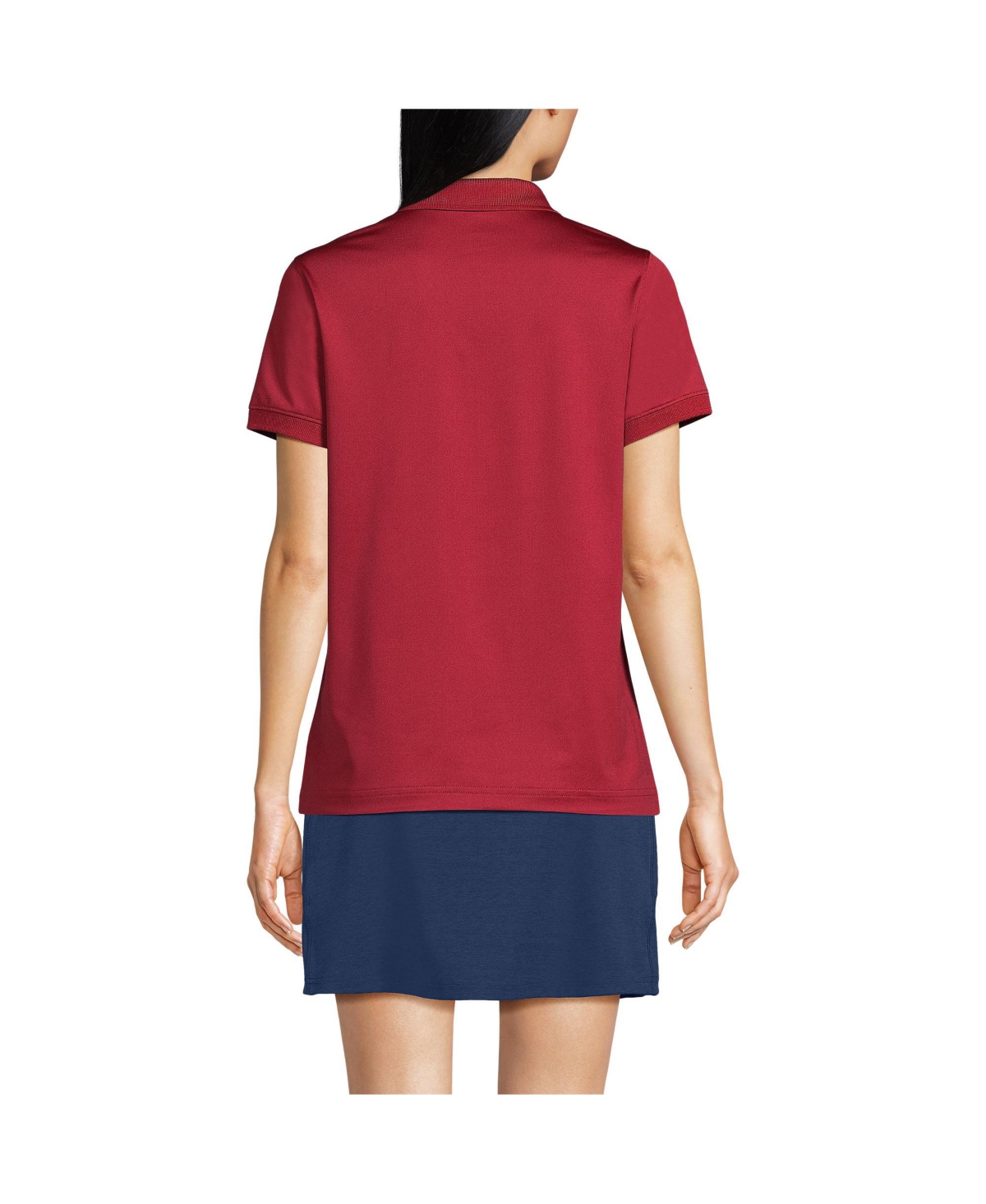 Lands' End Women's School Uniform Short Sleeve Rapid Dry Polo Shirt