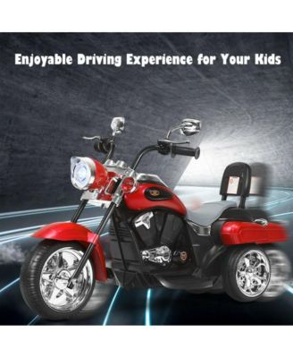 6V Powered Toddler 3-Wheel Motorbike Ride On Toy with Horn and Headlight
