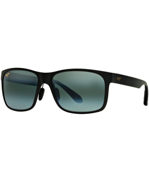 Поляризационные солнцезащитные очки Maui Jim Red Sands 423, цвет: Чёрный матовый / Серый
