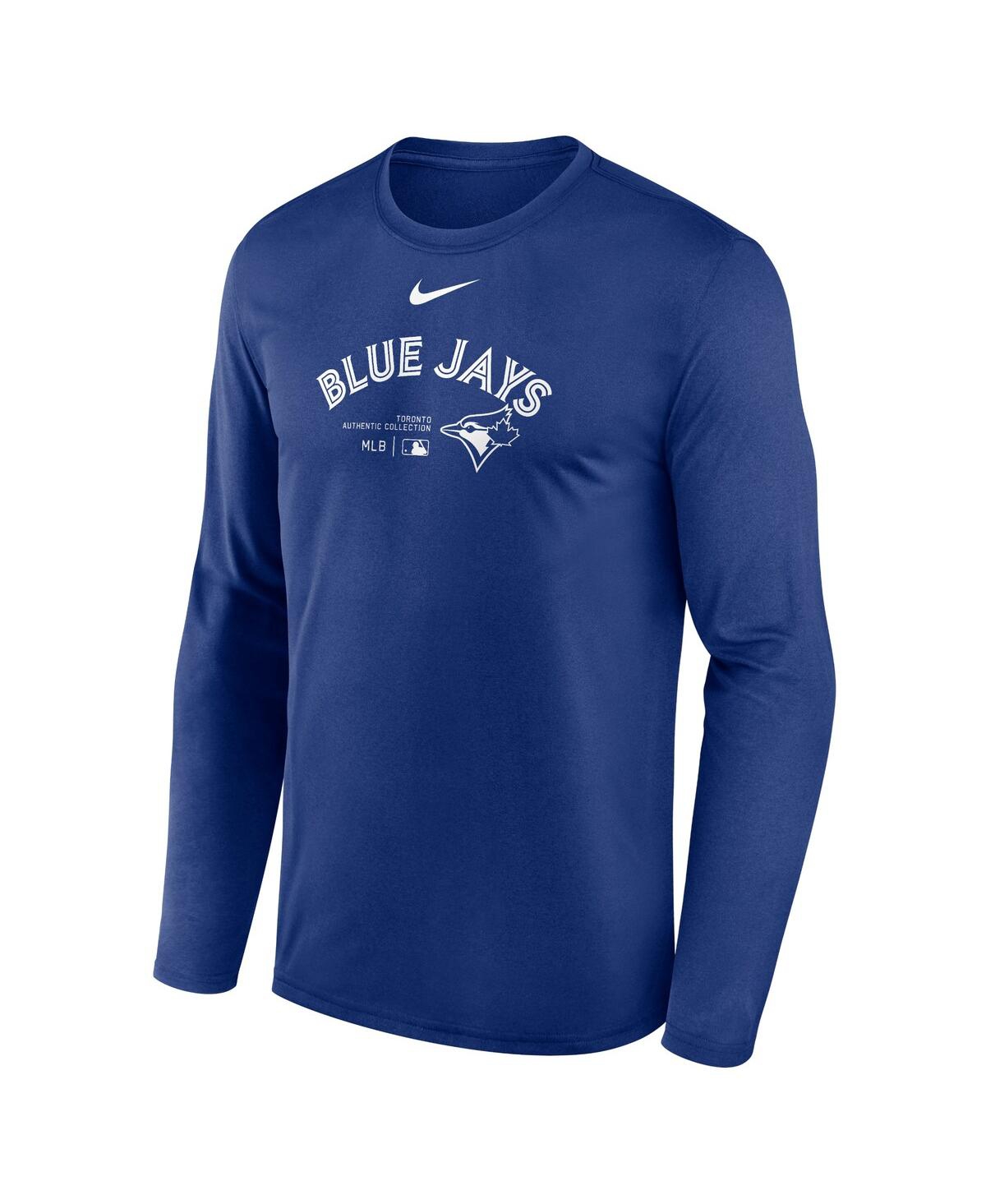 Nike Men'sToronto Blue Jays Authentic Collection Practice Performance Long Sleeve T-Shirt - Royal