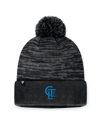 Men's Heather Charcoal Charlotte FC Low Key Cuffed Knit Hat with Pom
