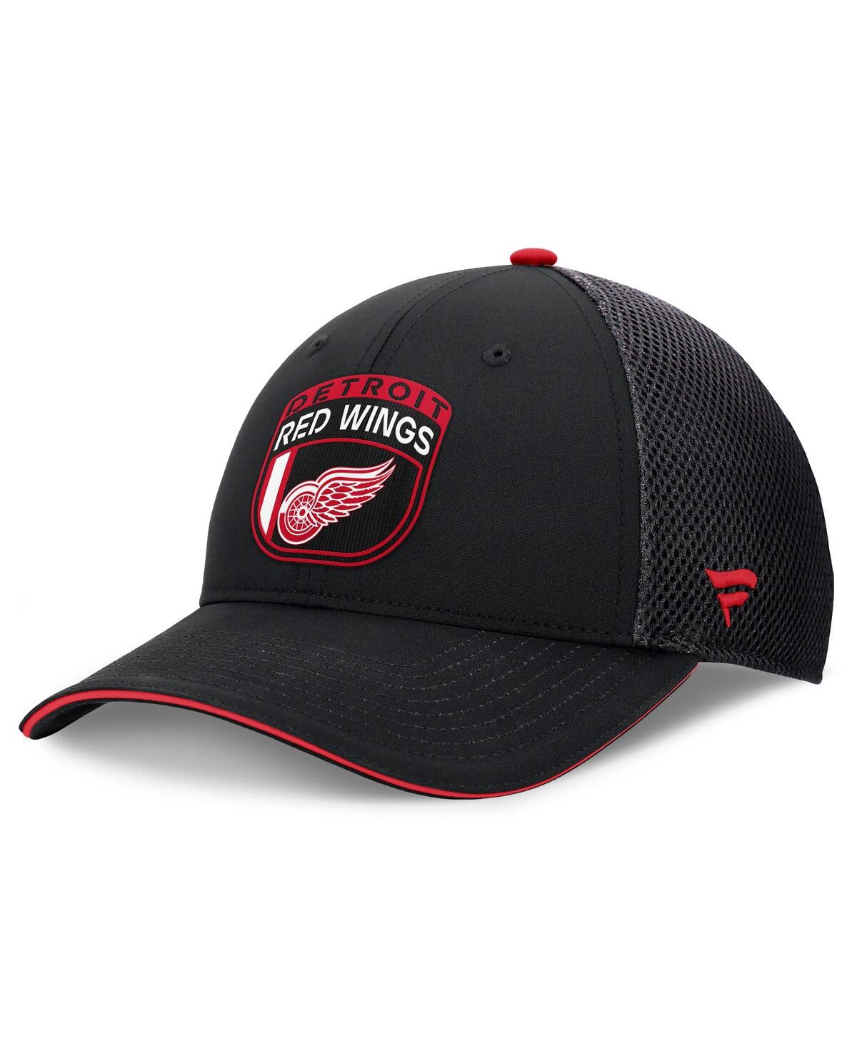 Fanatics Men'sDetroit Red Wings 2024 Nhl Draft on Stage Trucker Adjustable Hat - Black, Red