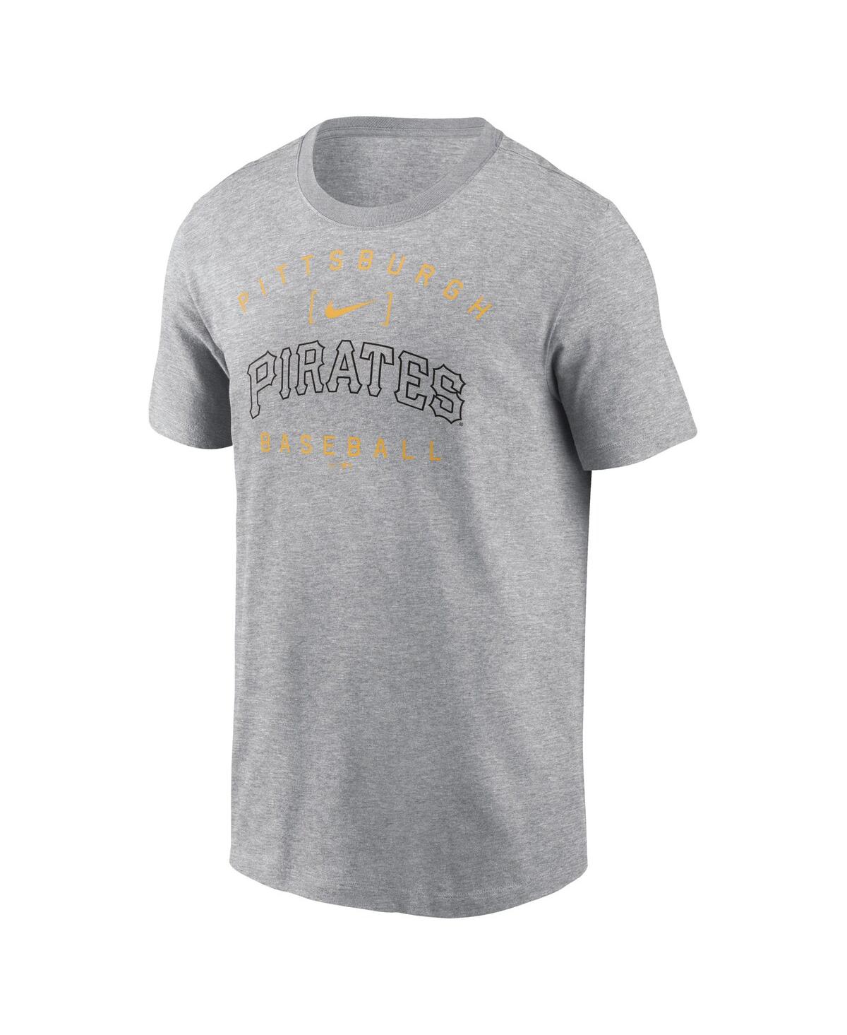 Nike Men'sPittsburgh Pirates Home Team Athletic Arch T-Shirt - Heather Gray
