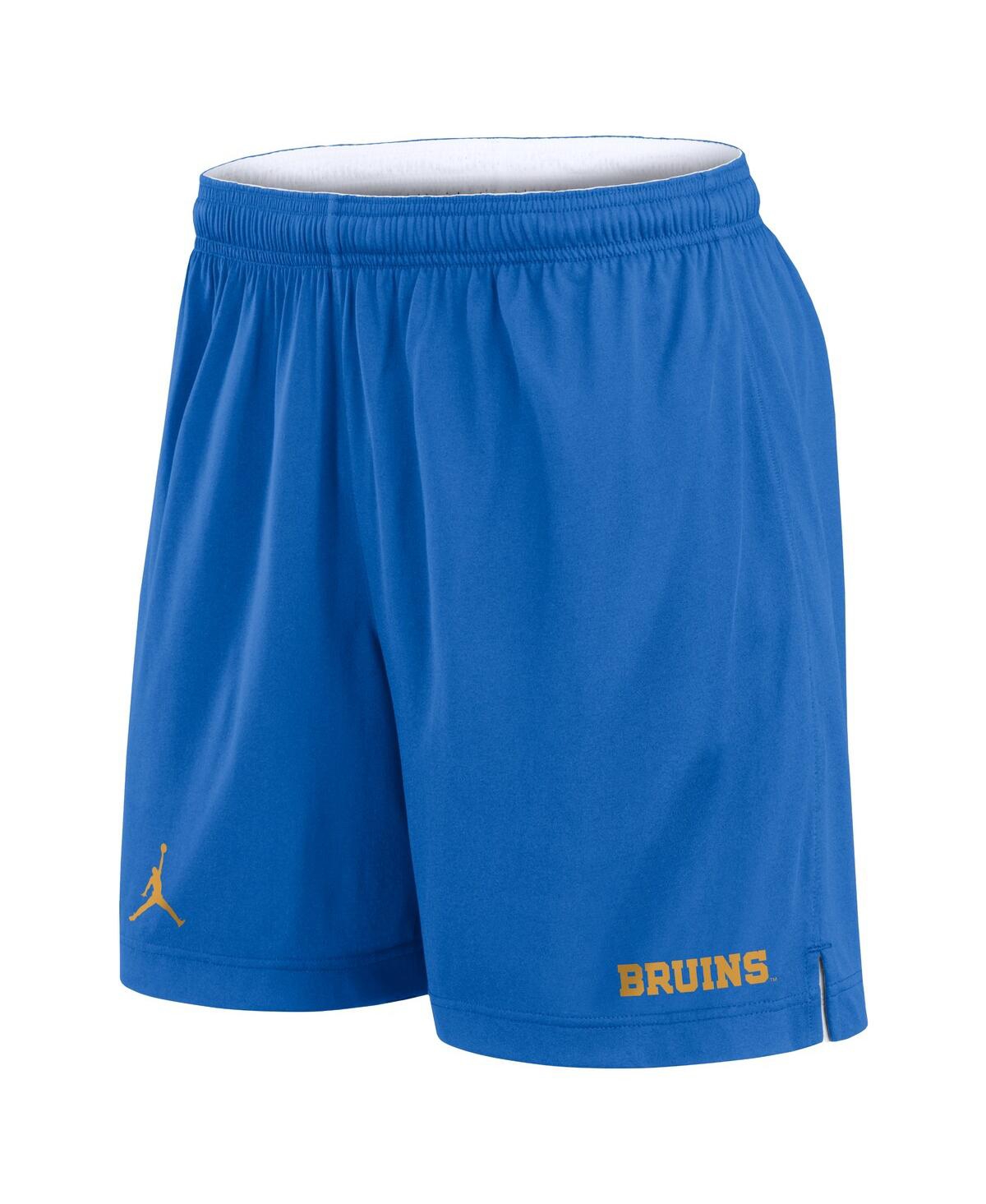 JORDAN MEN'S WHITE/BLUE UCLA BRUINS PRIMETIME REVERSIBLE SHORTS 
