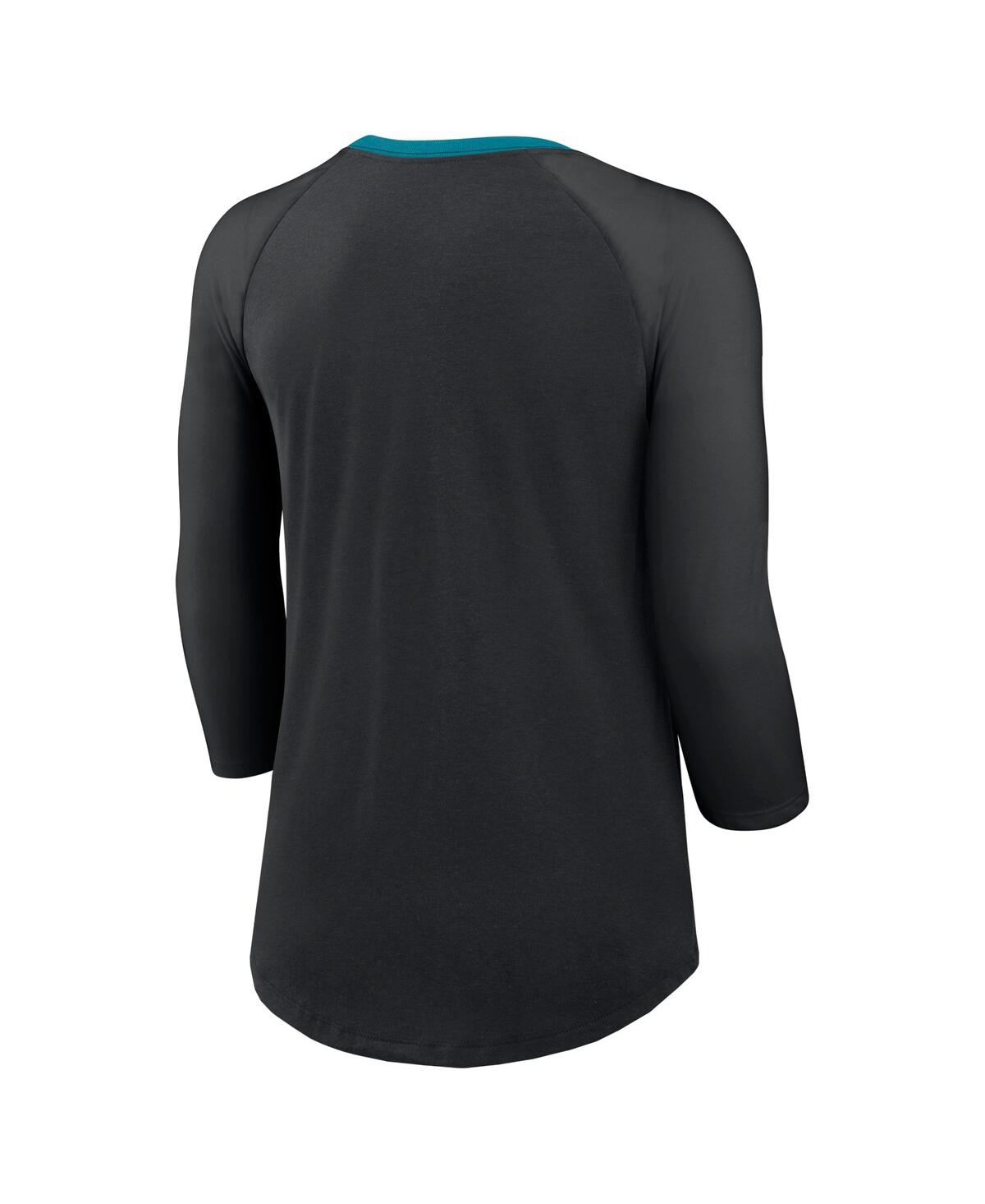 Nike Women'sJacksonville Jaguars Raglan 3/4 Sleeve T-Shirt - Black