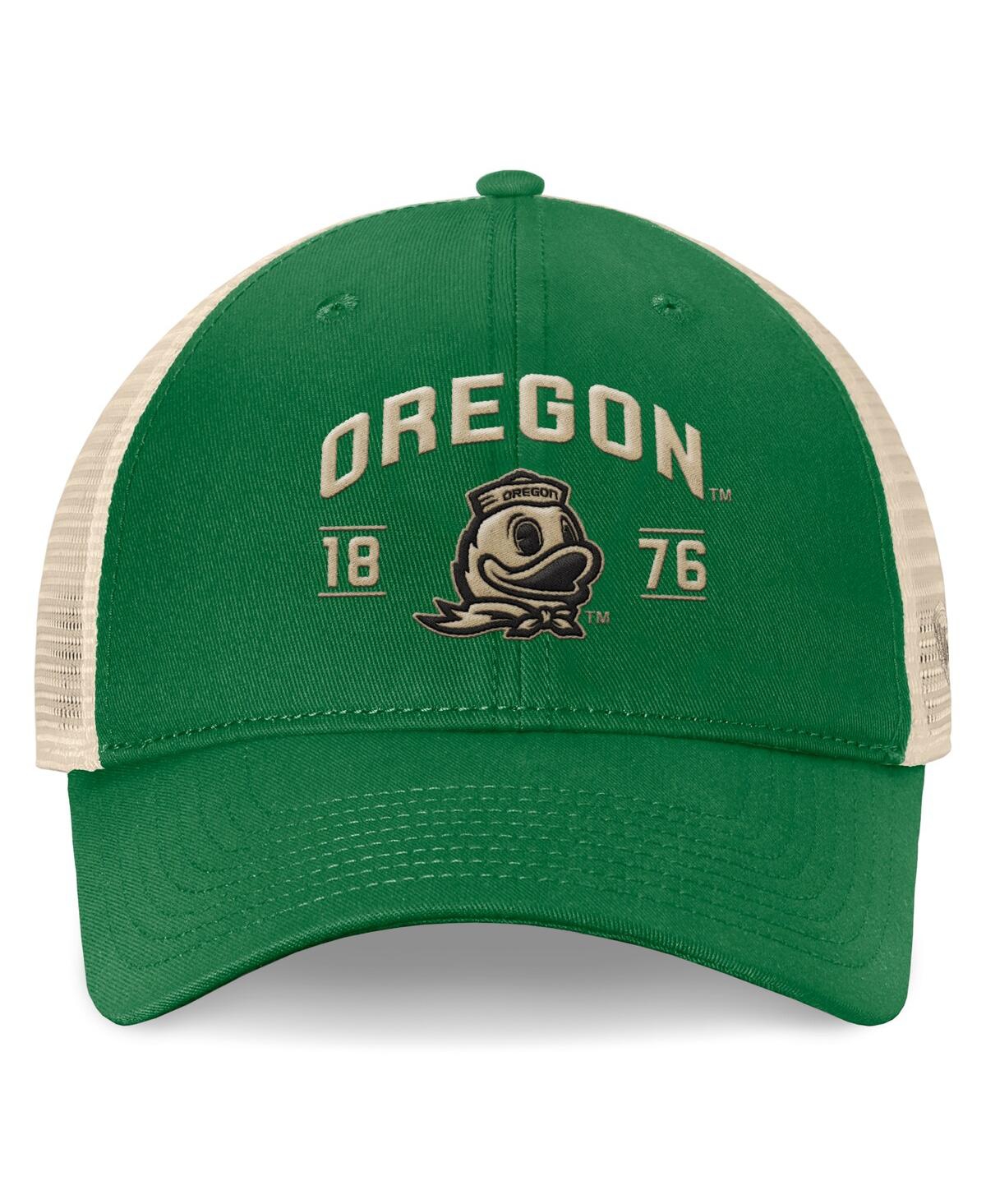 Top of the World Men'sOregon Ducks Heritage Waylon Trucker Adjustable Hat - Green, Natural