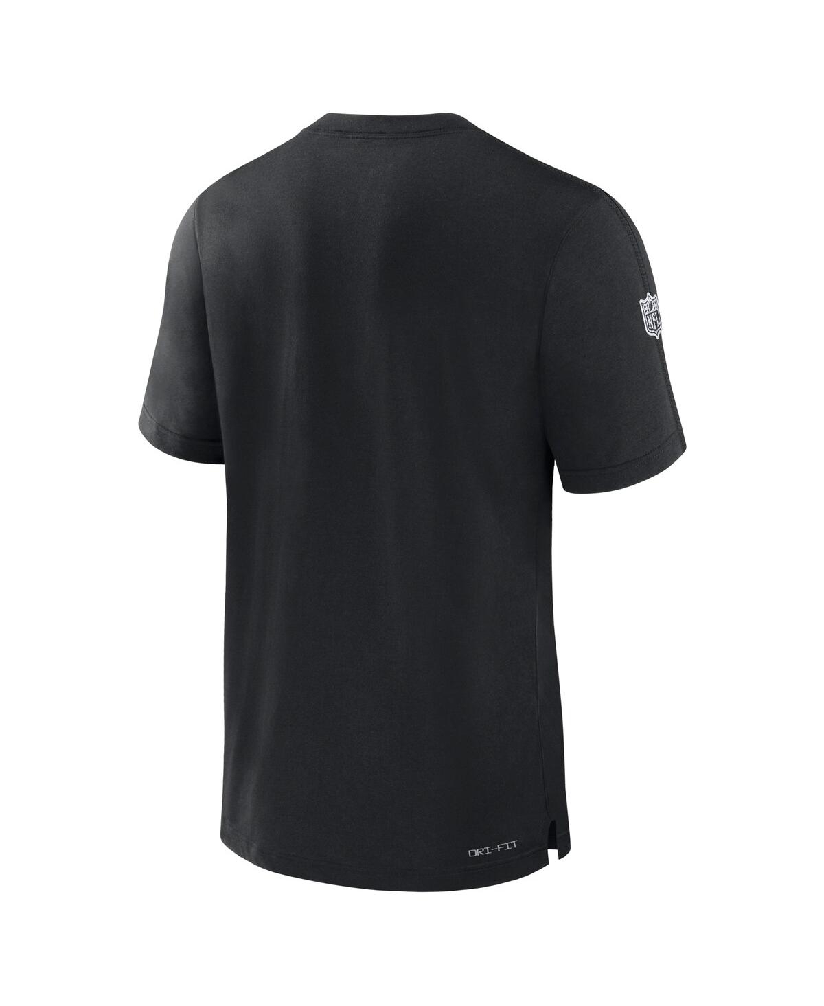 Nike Men's Black Las Vegas Raiders Sideline Player Performance T-shirt In Black