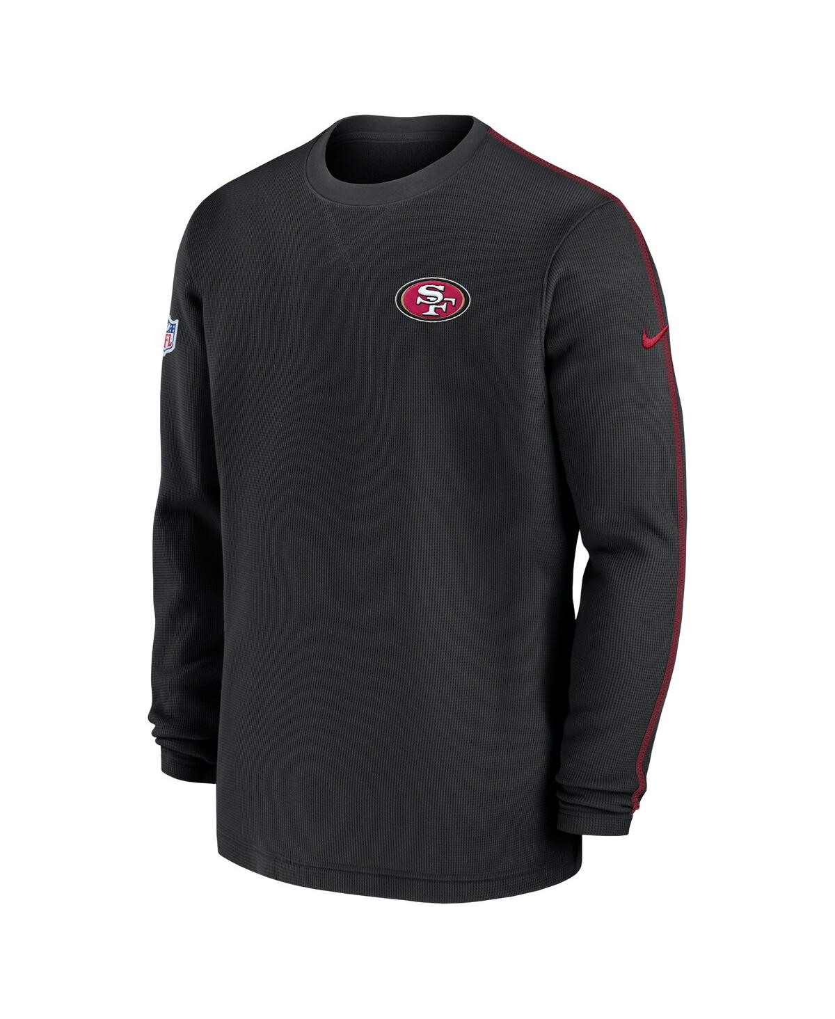 Nike Men'sSan Francisco 49ers 2024 Sideline Coaches Long Sleeve Top - Black, Red