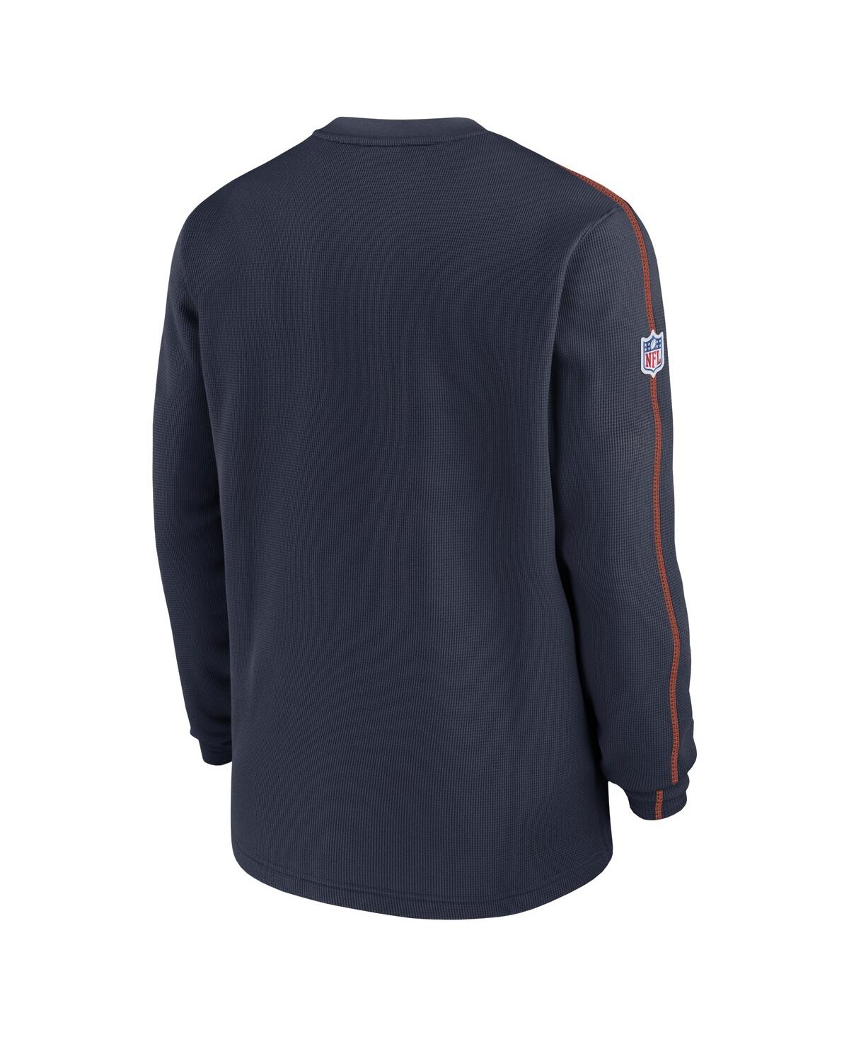 Nike Men'sChicago Bears 2024 Sideline Coaches Long Sleeve Top - Navy, Orange
