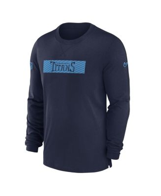 Men's Navy Tennessee Titans Sideline Player Performance Long Sleeve T-Shirt