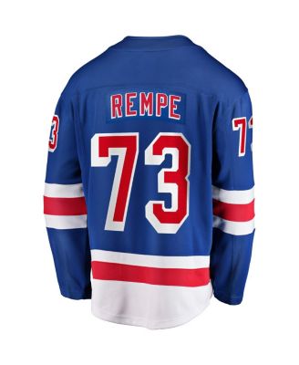 Men's Matt Rempe Blue New York Rangers Home Breakaway Jersey