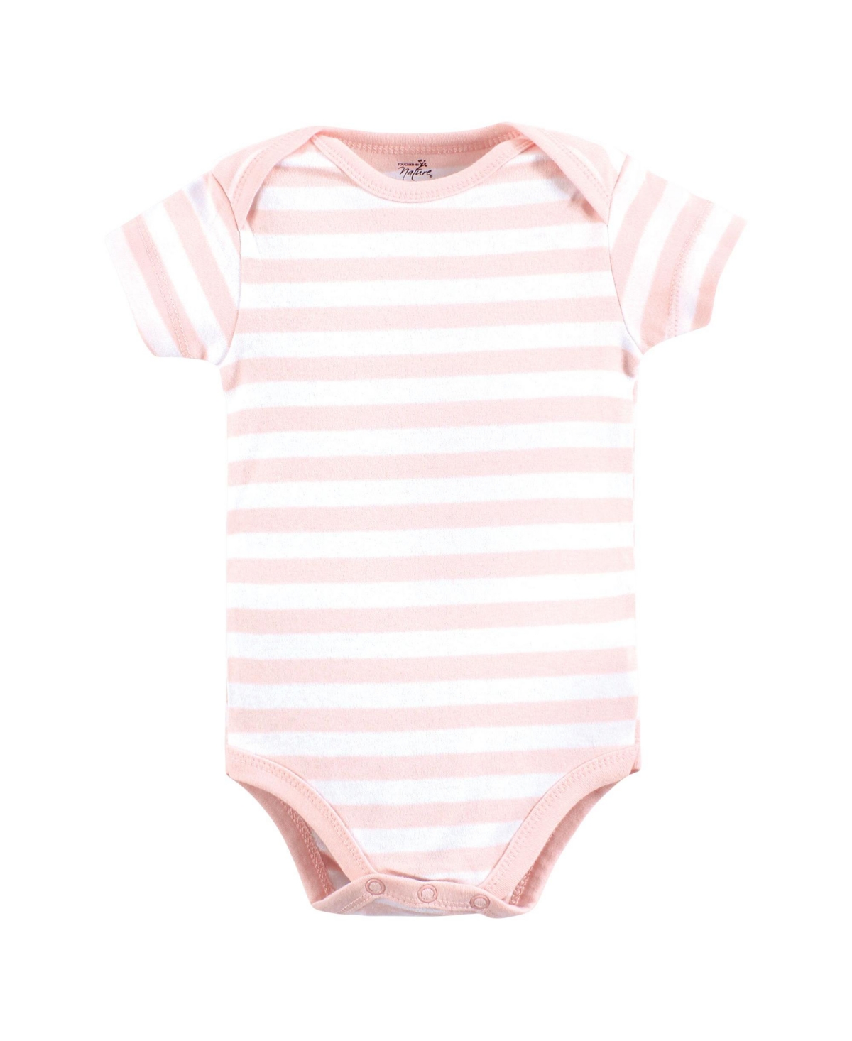 Touched by Nature Baby Girls Organic Cotton Bodysuits, Months - Popsicle
