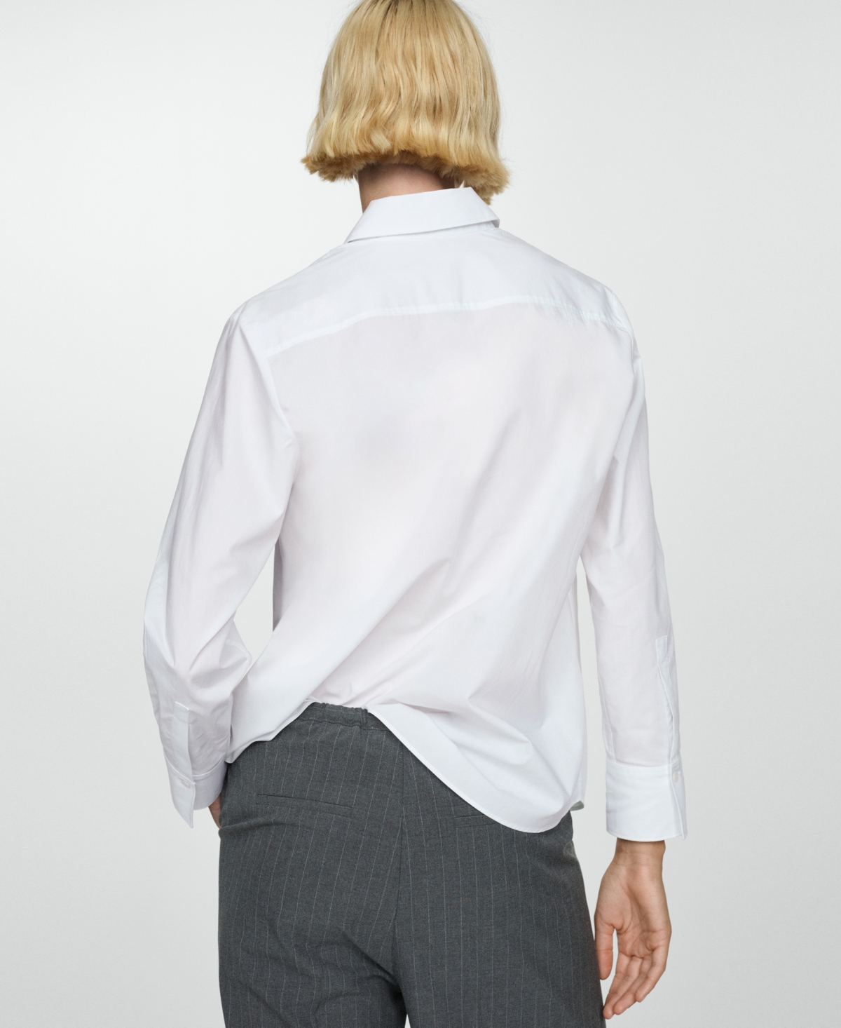 Mango Oversize Cotton Button-up Shirt In Off White