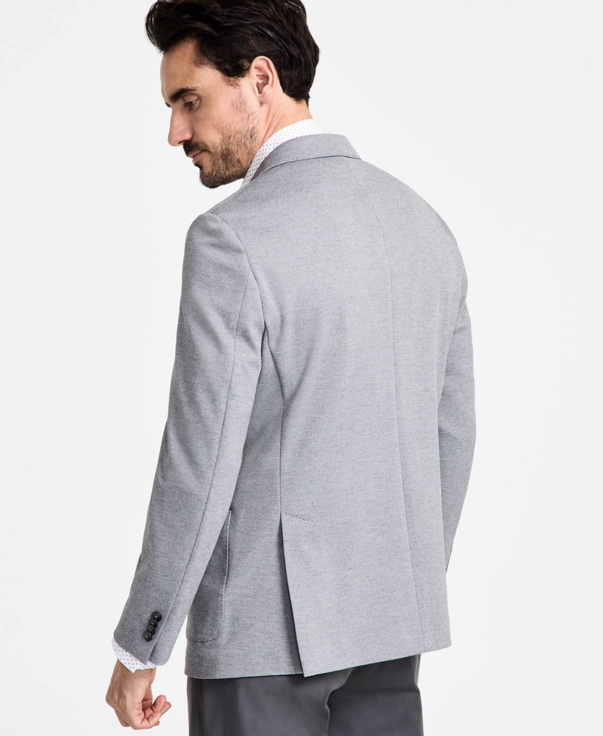 Michael Kors Men's Classic-fit Double-breasted Sport Coat In Grey