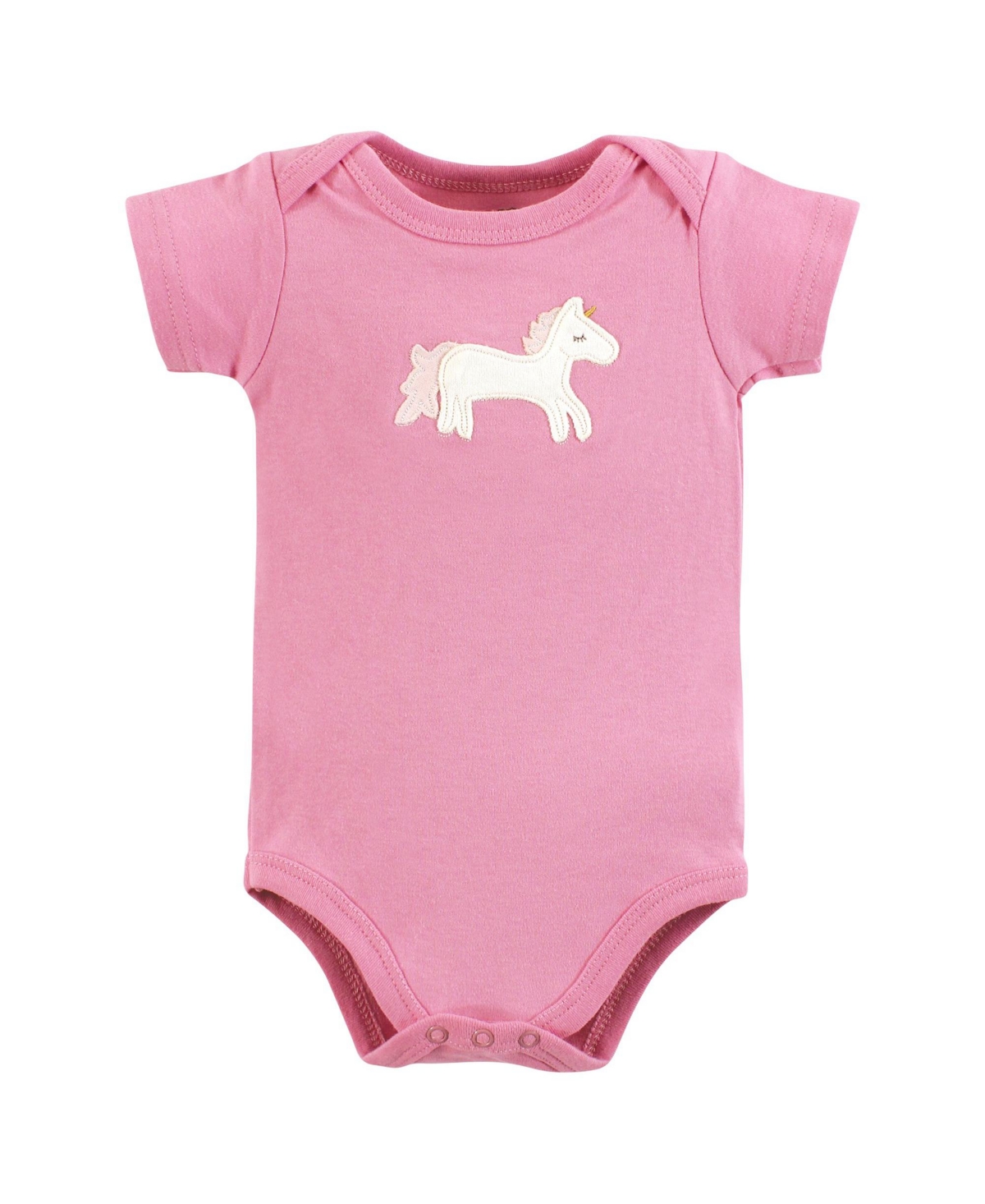 Hudson Baby Girls Comfortable All-Cotton Bodysuit 3Pk