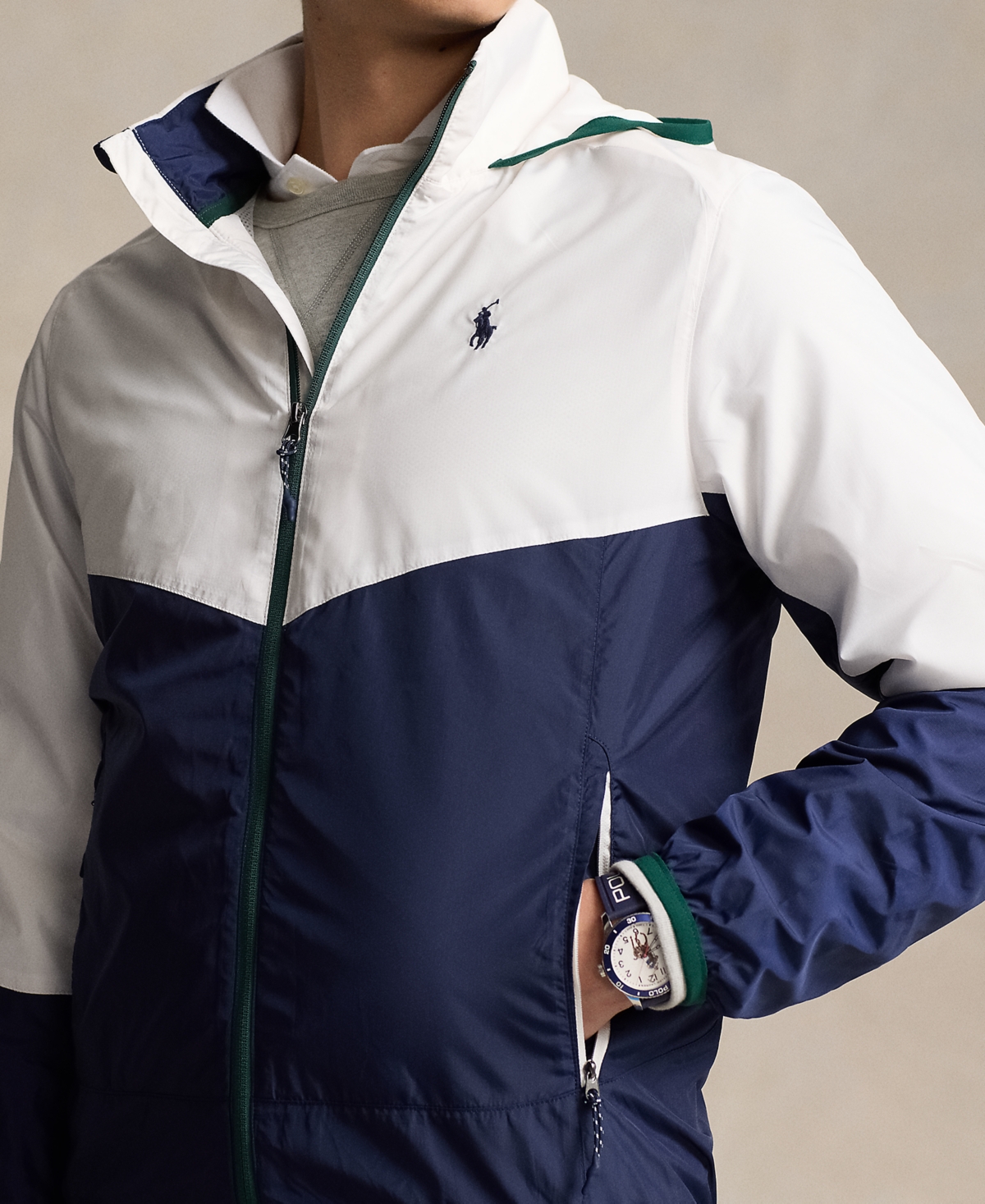Polo Ralph Lauren Men's Color-Blocked Hooded Jacket