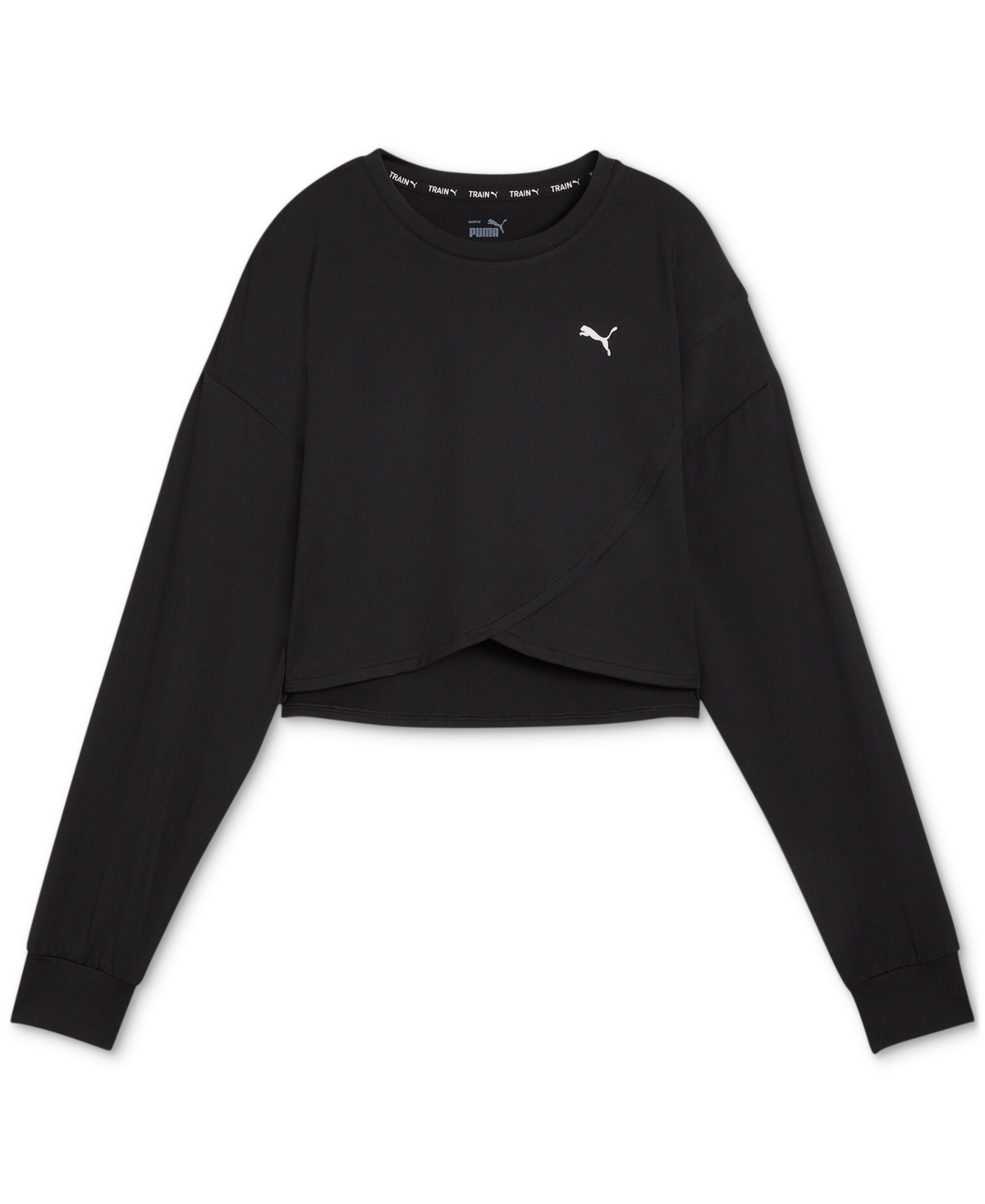 Puma Cloudspun Women's Crossover Crew In  Black