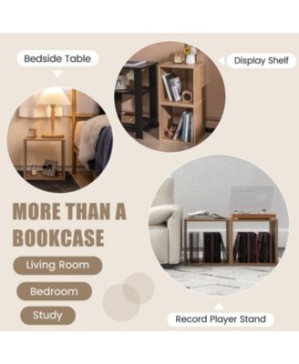 2-Cube Stackable Bookcase Organizer for Living Room and Study