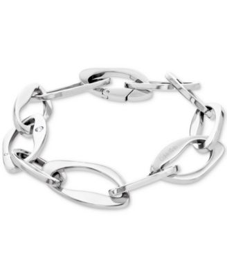 Calvin Klein - Pav&eacute; Sculpted Link Chain Bracelet