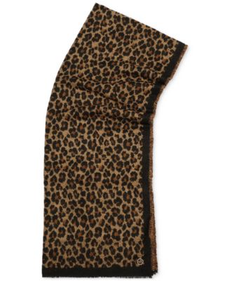 Women's Boucl&eacute; Leopard-Print Scarf