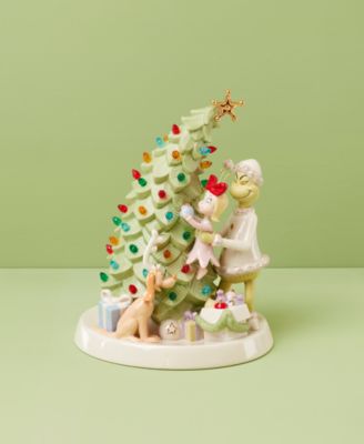 Grinch Decorates the Christmas Tree LED Figurine