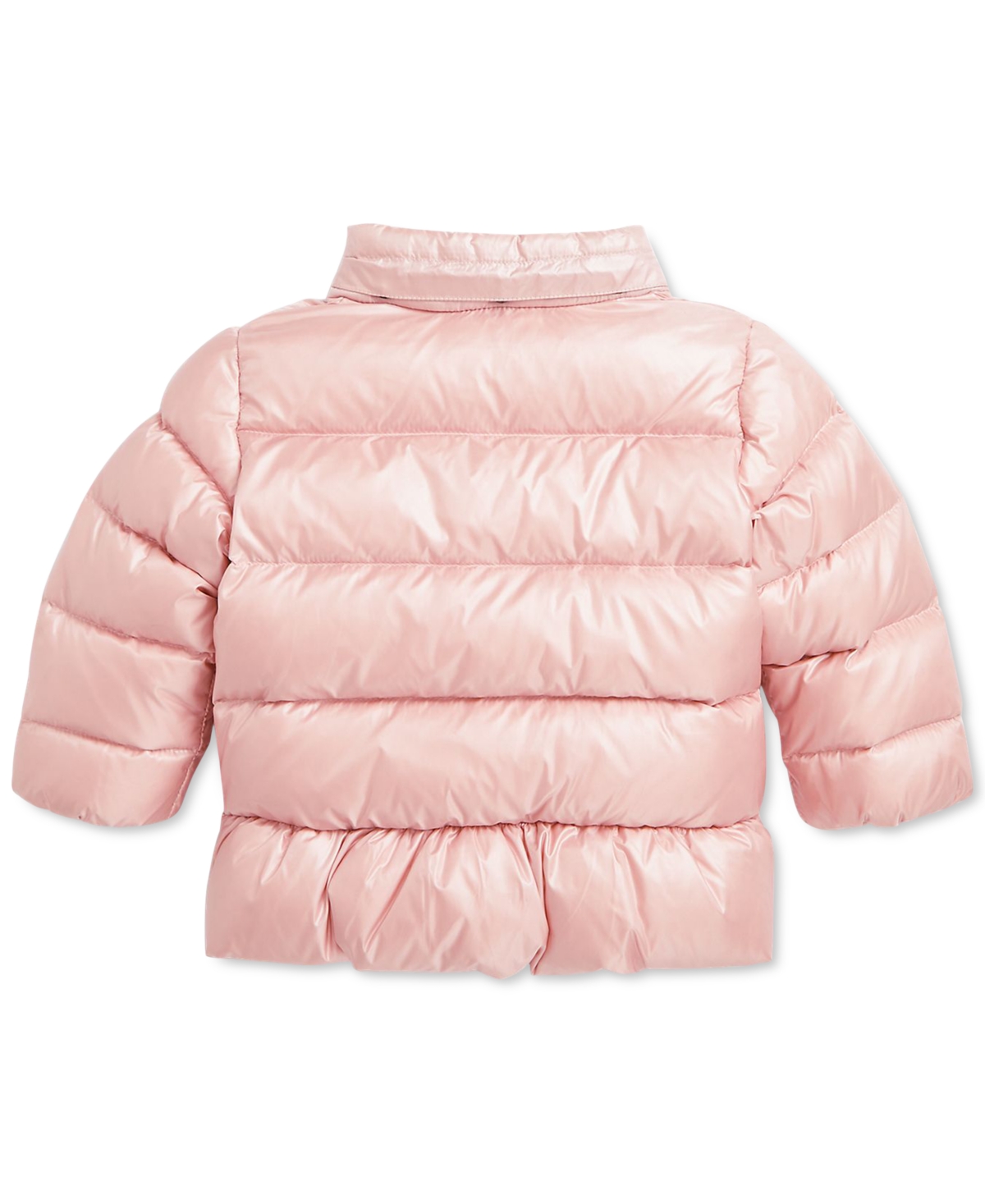 Polo Ralph Lauren Baby Metallic Peplum Bomber Coat In Pink