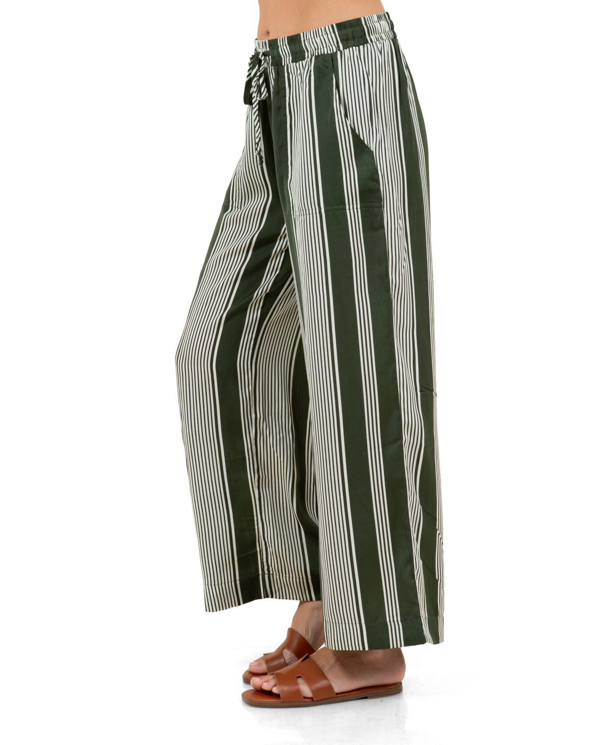 Fever Women's Print Drawstring Pant -Kombu Gree