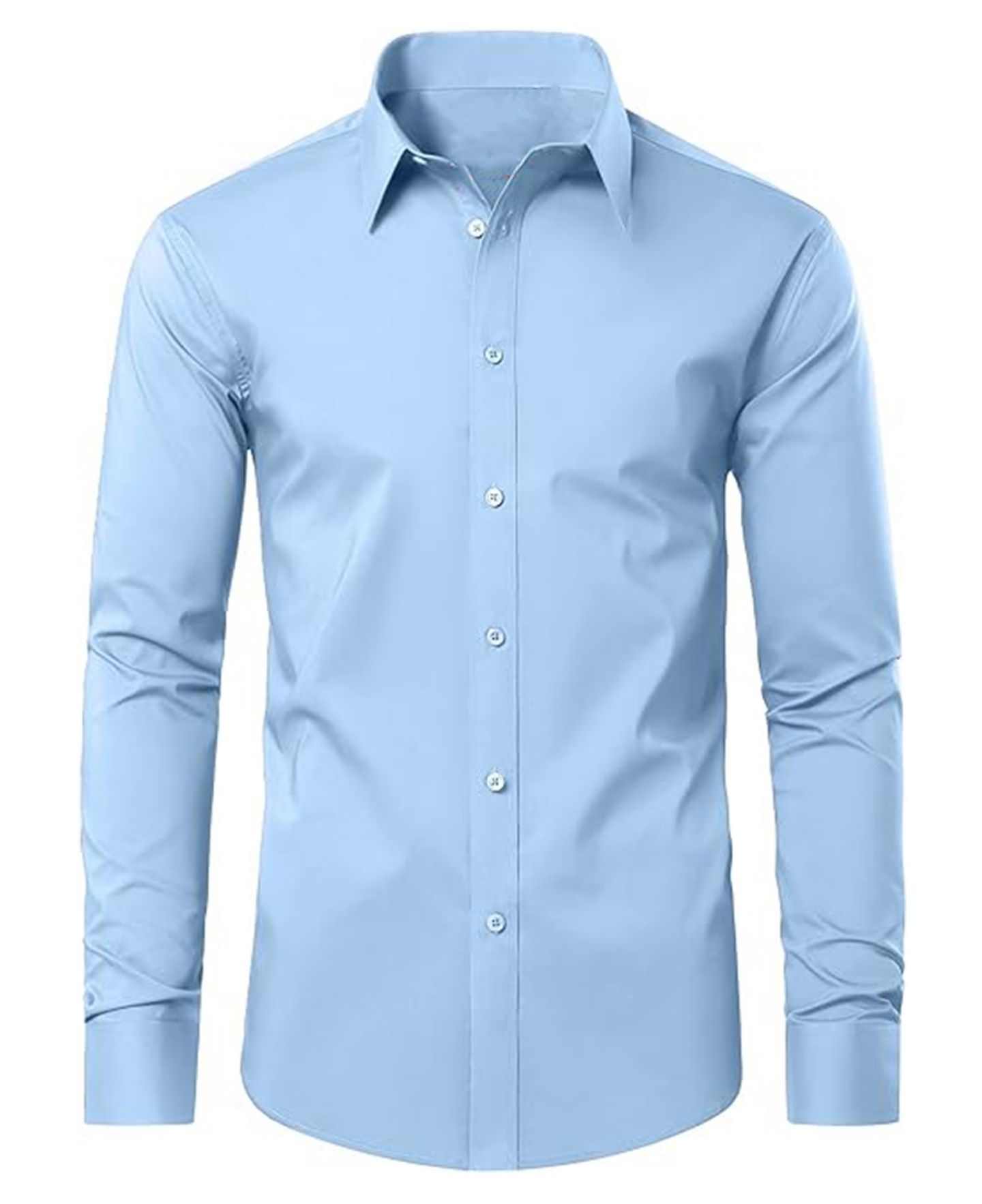 Мужская рубашка Blue Ice Long Sleeve Classic Dress Shirt, цвет: Чёрный — фото 13