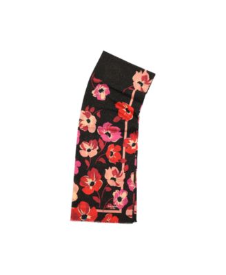 Women's Fall Poppies Wool Oblong Scarf