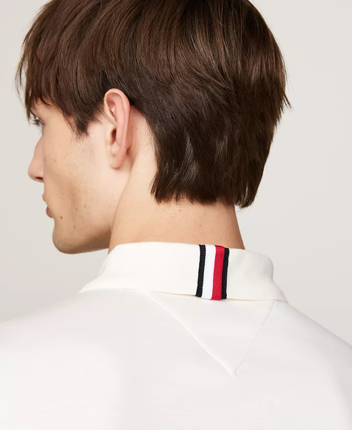 Men's Regular-Fit Smooth Touch Liquid Cotton Collar Stripe Polo Shirt - thumbnail 7