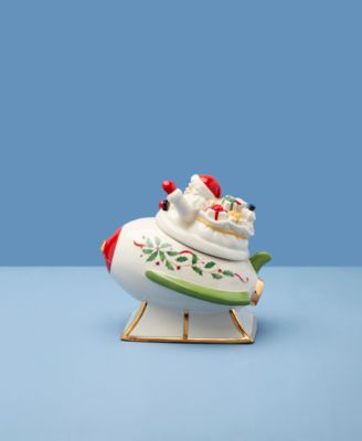 Santa Rocket Covered Candy Dish