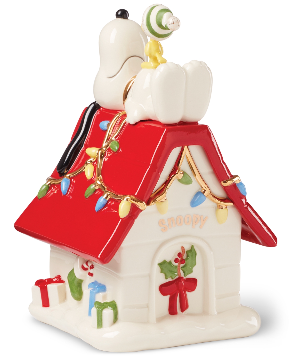 Lenox Snoopy & Woodstock Figural Covered Candy Jar