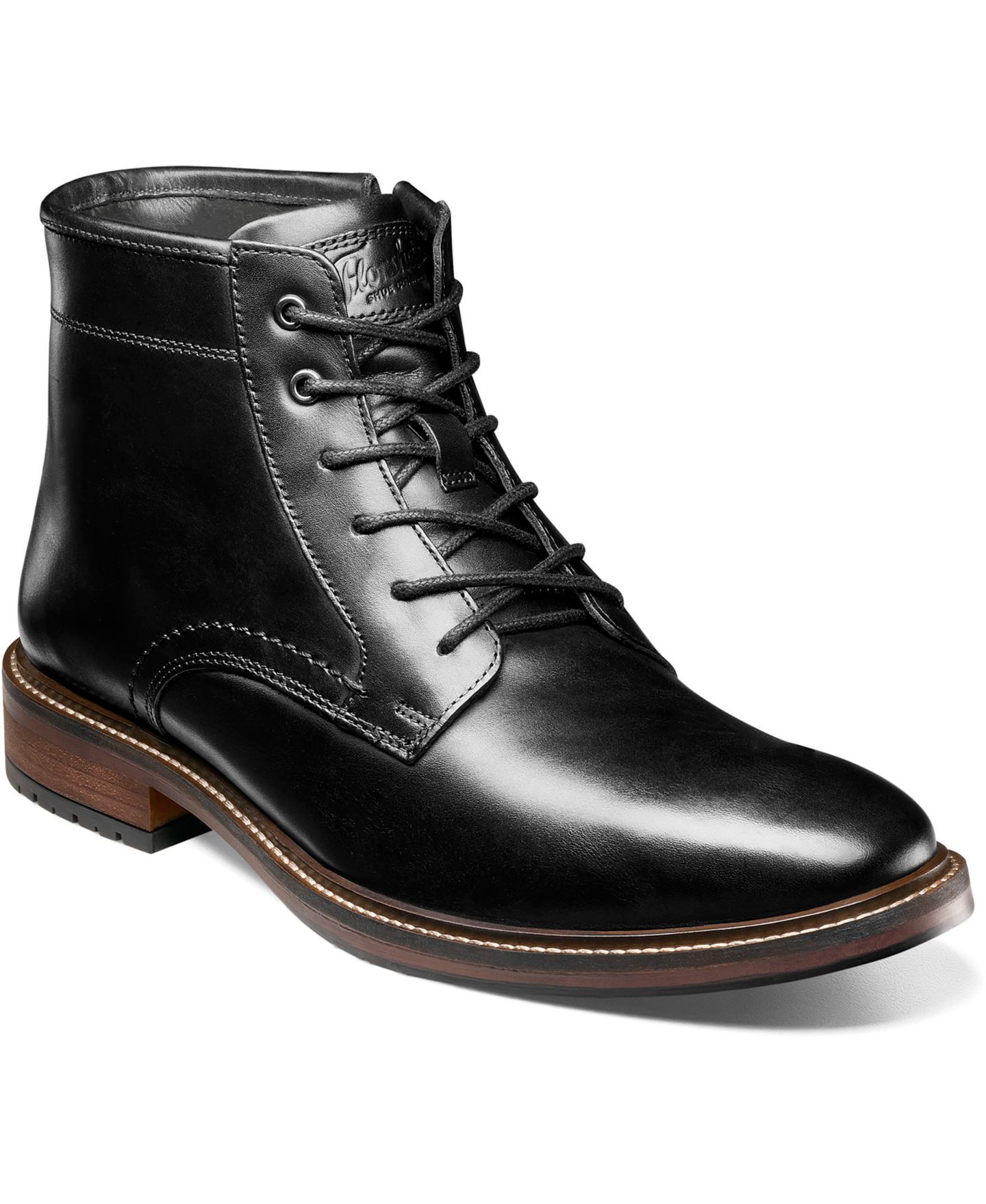 Мужские ботинки Florsheim Forge Plain Toe Lace Up Boot, цвет: Чёрный — фото 1