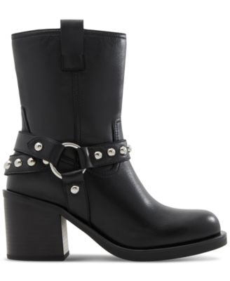 Women's Albai Motorcycle Stud Ankle Booties