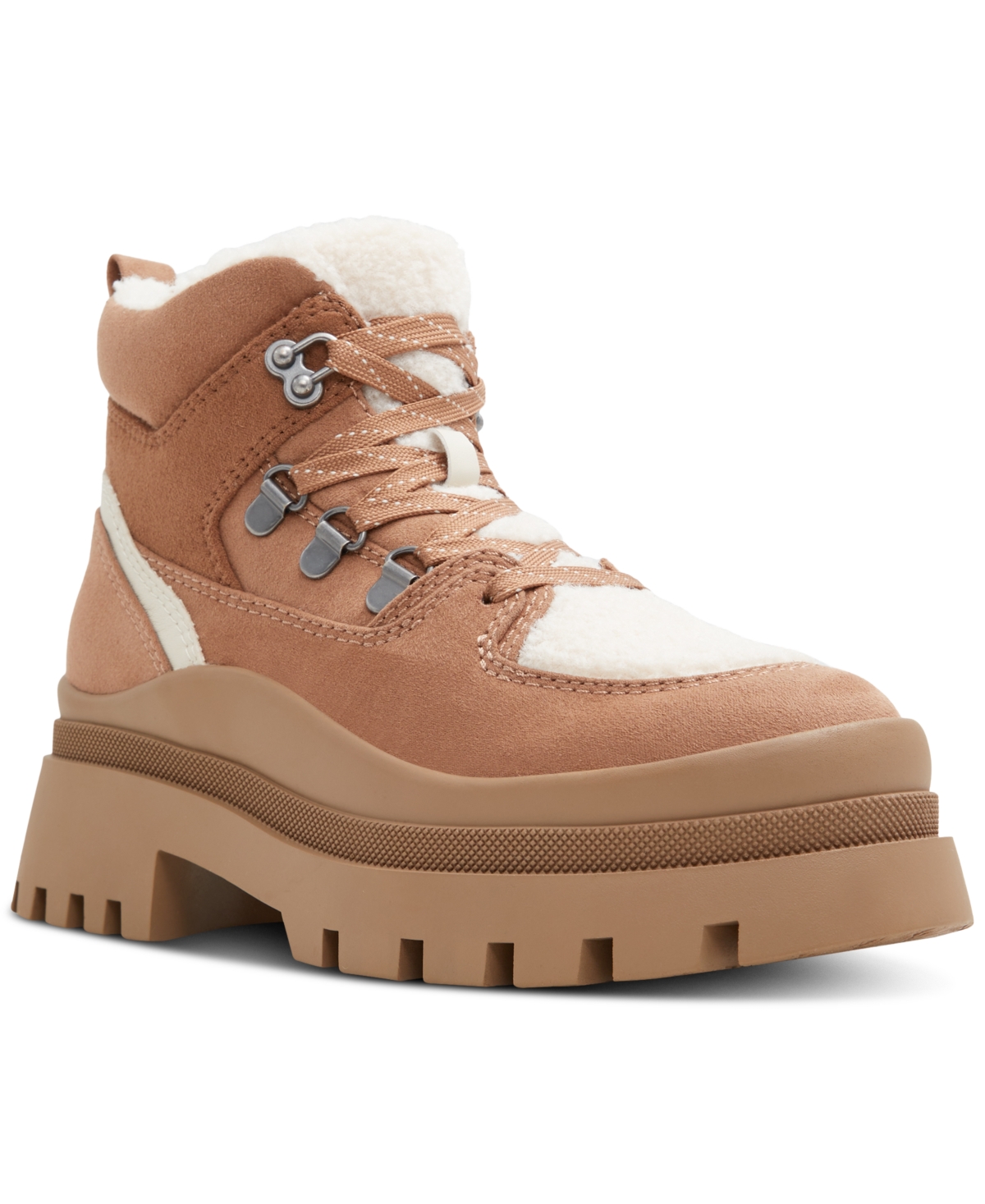 Women's Cozettia Lace-Up Lug Sole Ankle Booties - Copper