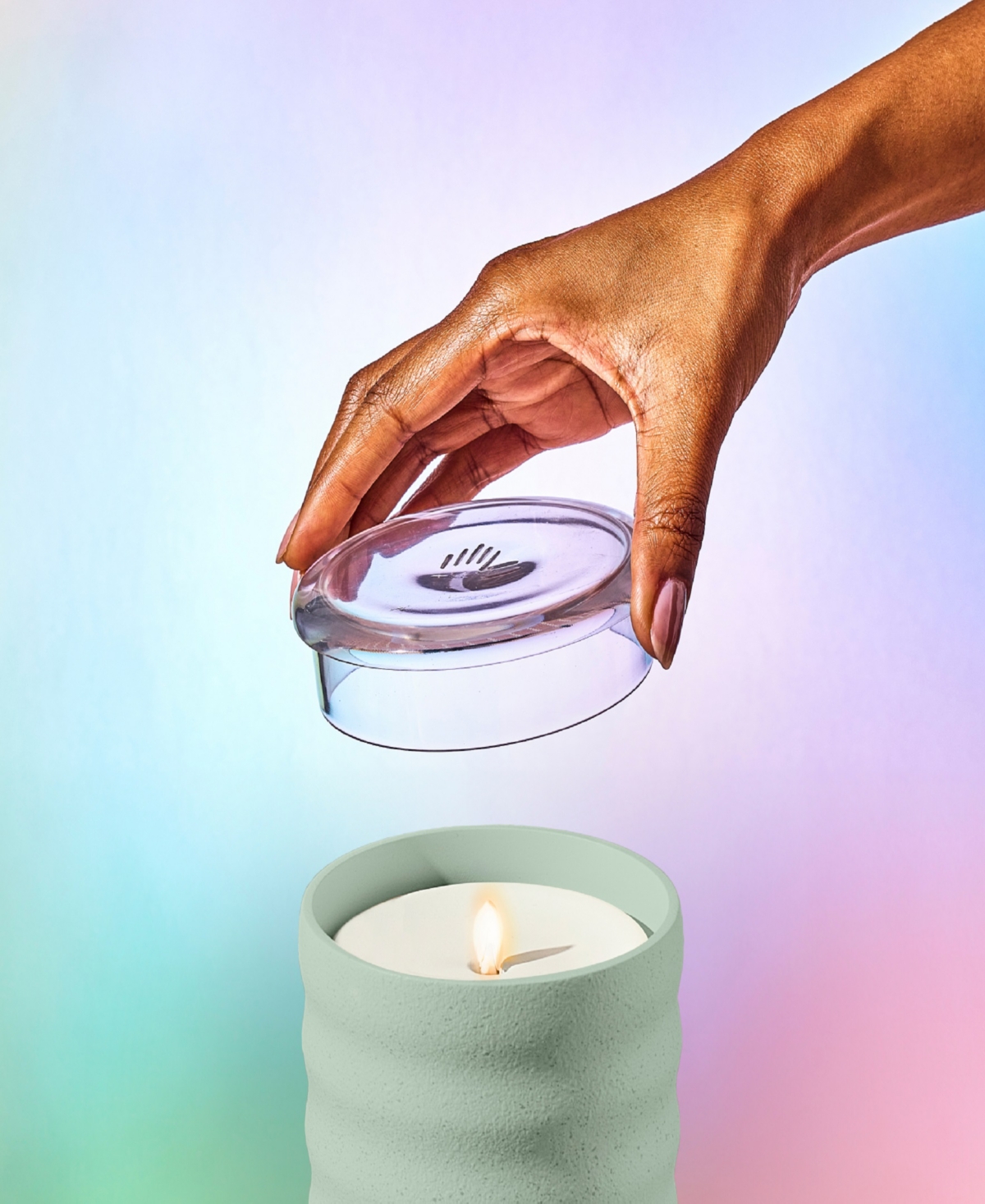 Lifelines Flameless Candle Diffuser In Bubble Green