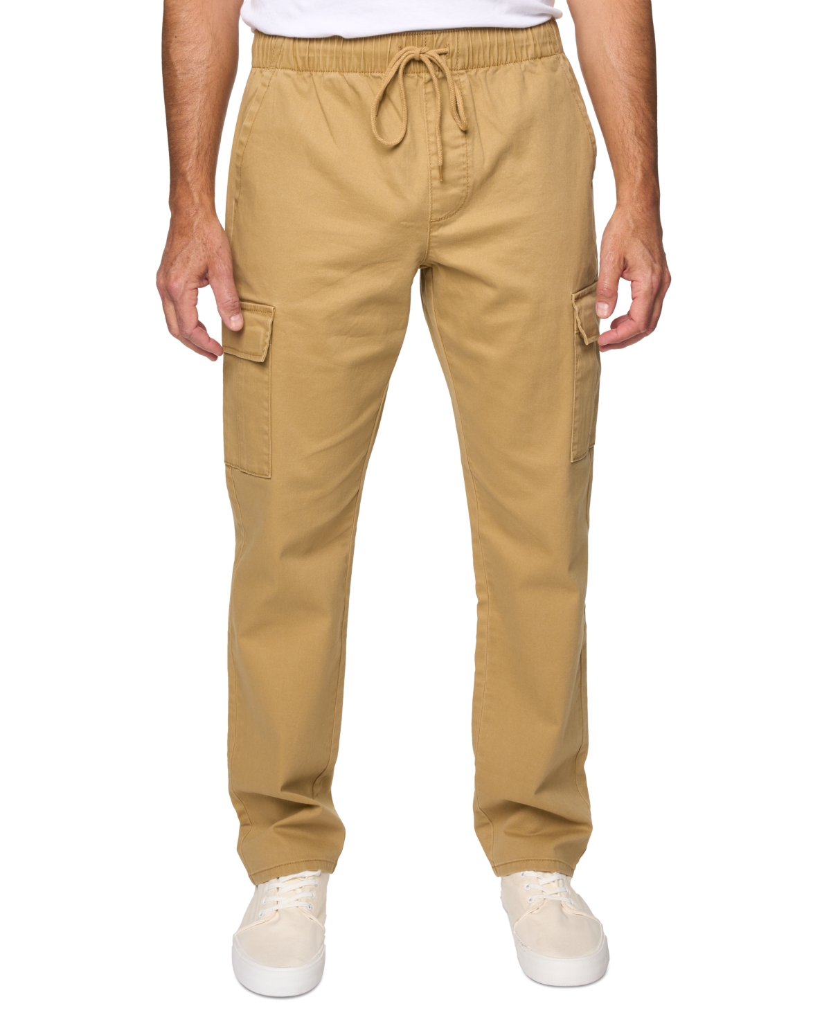Men's Drawstring Pull-On Cargo Joggers - Khaki
