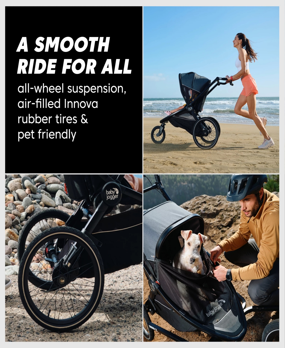 Baby Jogger City Prix Jogger Bike Trailer In Ambition Black
