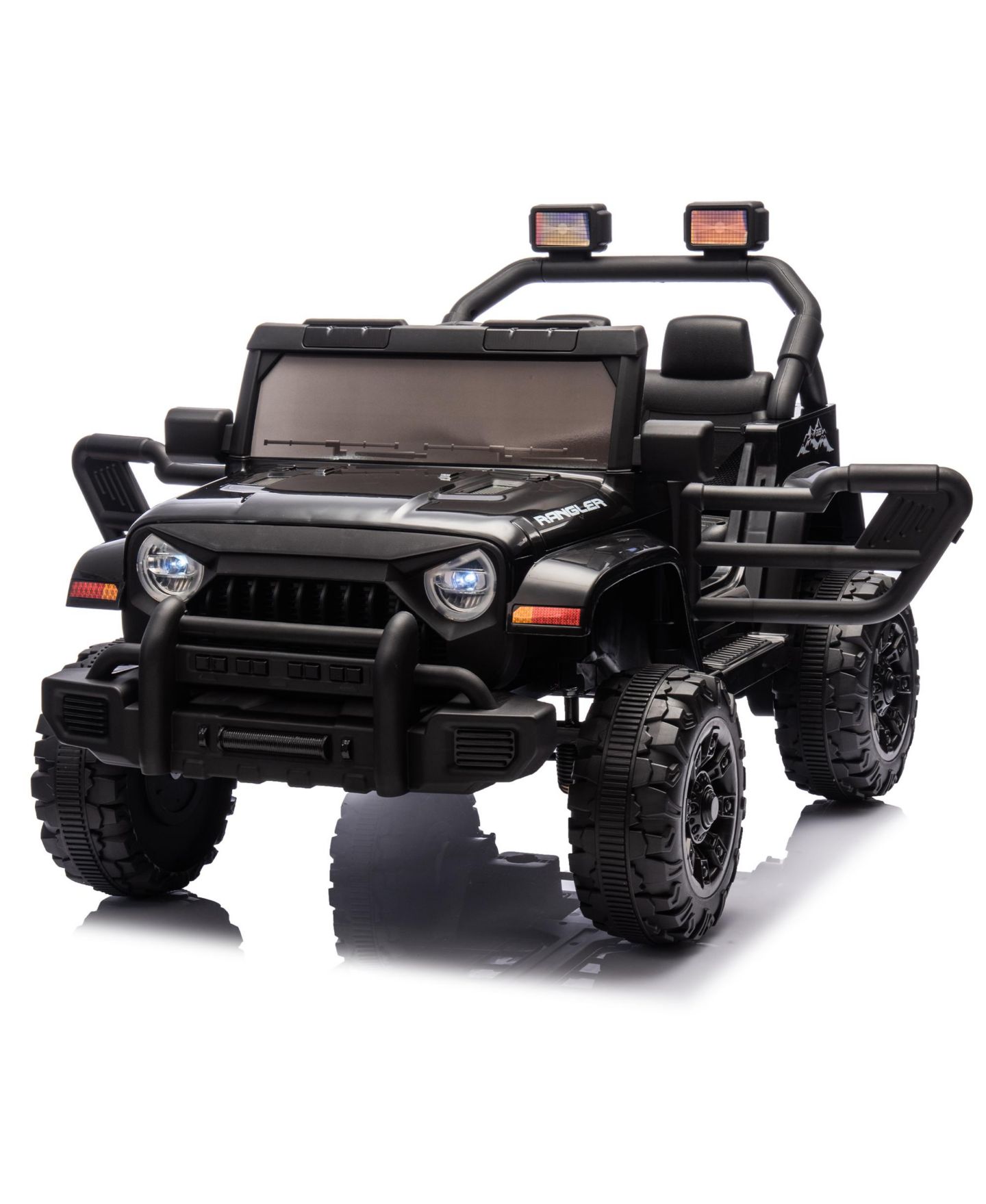 Детская игрушка Streamdale Furniture Streamdale 12V Kids Electric Ride-On Car w/ Remote, Music, Suspension, Headlights, цвет: Чёрный — фото 9