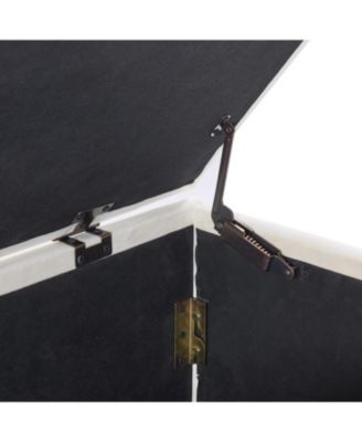 Streamdale Beige Velvet Ottoman Entryway/Bedroom/Living Room