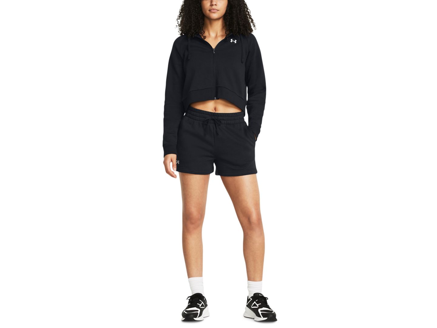 Женские шорты Under Armour Rival Fleece, цвет: Чёрный — фото 2