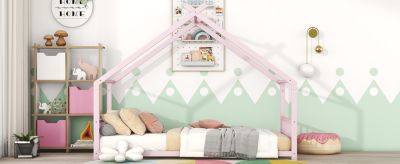 Twin Size Metal House Bed