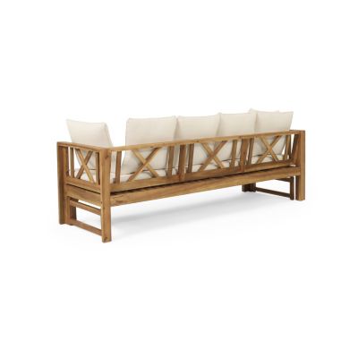 Escape Outdoors with Our Versatile Acacia Wood Daybed