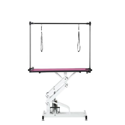  42.5" Adjustable Hydraulic Pet Grooming Table with Arm