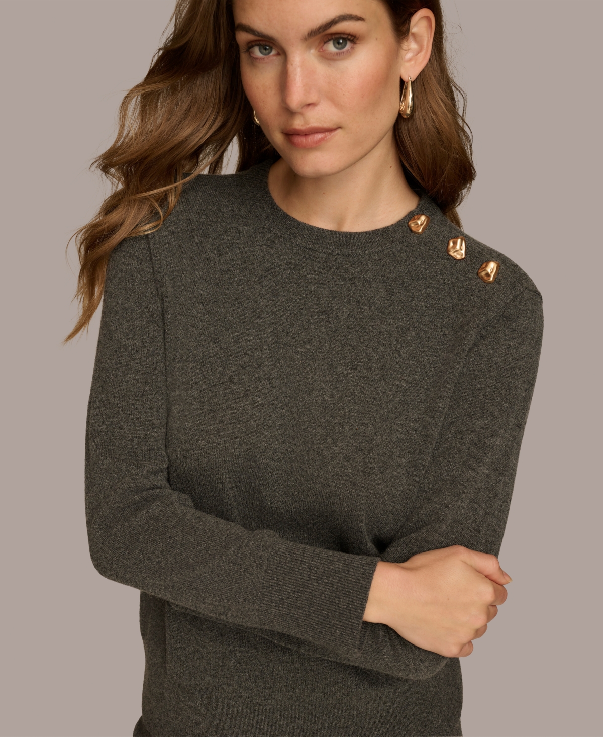 Donna Karan New York Women's Cashmere-Blend Sweater